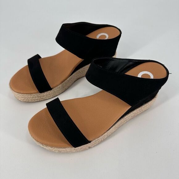 NWOT Journee Collection Womens Alissa Comfort Foam Wedge Heel Espadrille Sandals - Picture 2 of 8